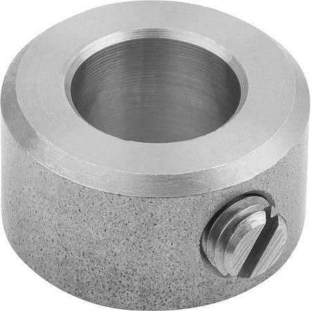 Kipp Shaft collar DIN 705, grub screw w. slot, steel brt. ID=10 OD=20 H=10 K0406.101001
